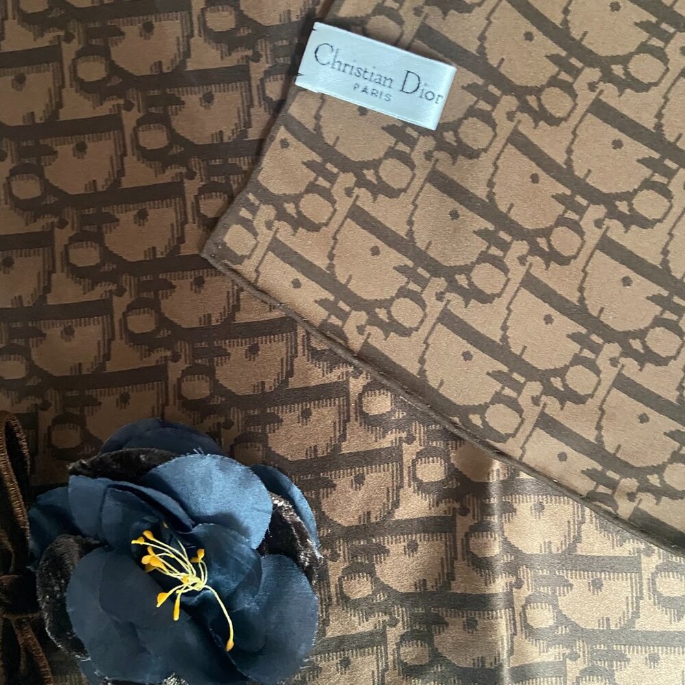 Christian Dior Monogram Scarf with Flower